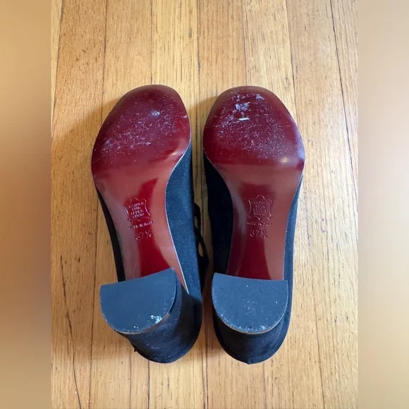 Vintage Emilio Pucci Black Suede Ankle Boots - Size 37.5 - Picture 7 of 8